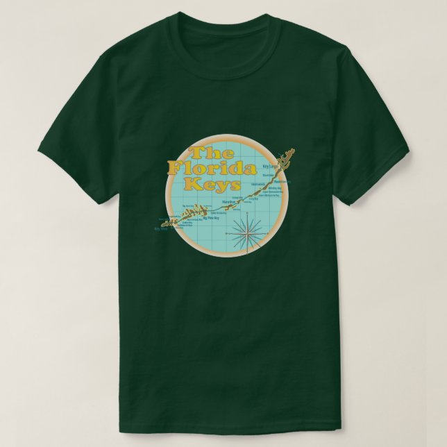 The Florida Keys map T-Shirt (Design Front)