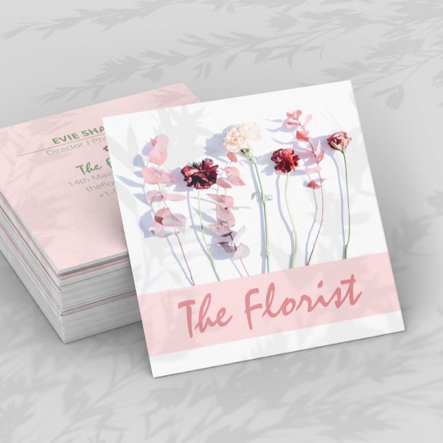 The Florist Professional Square Business Card (Creator Uploaded)