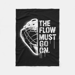 The Flow Must Go On - Hockey Heartbeat Fleece Blanket