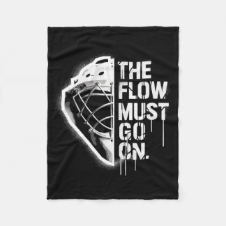 The Flow Must Go On - Hockey Heartbeat  Fleece Blanket