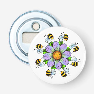 The flower and the bees bottle opener