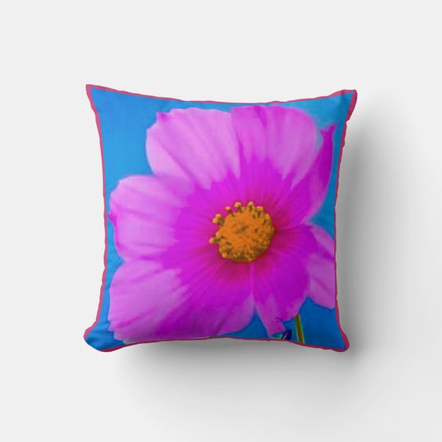 The Flower Blues Pillow (Front)