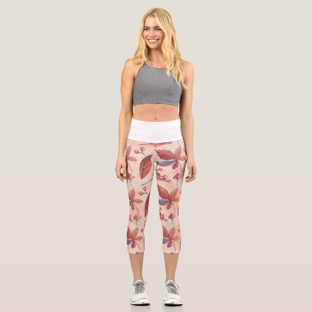 The Flower Fields Capri Leggings (Front)