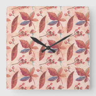 The Flower Fields Square Wall Clock