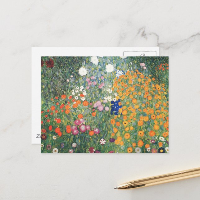 The Flower Garden Postcard (Front/Back In Situ)