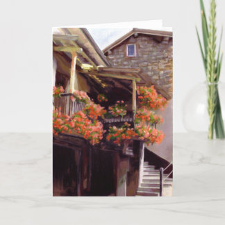The Flower House Card