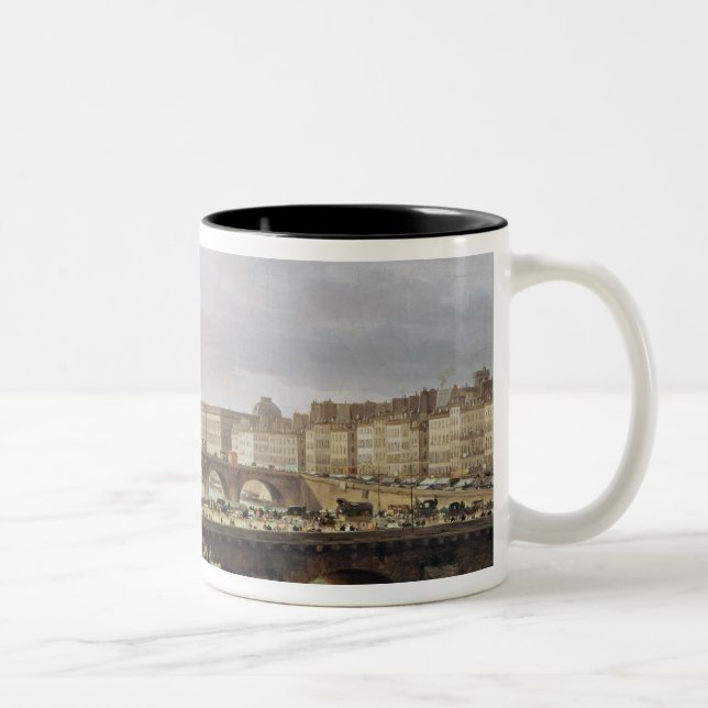 The Flower Market, 1832 Two-Tone Coffee Mug (Right)