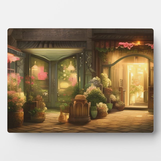 The Flower Shop Digital Art Tabletop Plaque (Front)