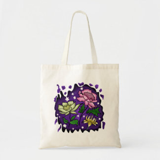 The Flowers Under The Night Sky Tote Bag
