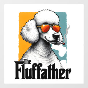 The Fluffather Poodle Vintage Funny Dog Mafia Vect