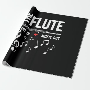 The Flute Heart In Music Out Wrapping Paper