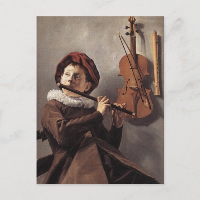 The Flute Player by Judith Leyster Postcard (Front)