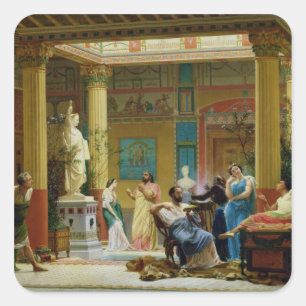 The Fluteplayer' and 'The Diomedes' wife' Square Sticker