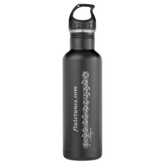 The flutetunes.com Logo Water Bottle (dark)