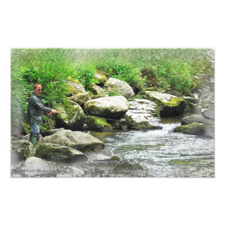 The Fly Fisherman as a Painting Photo Print