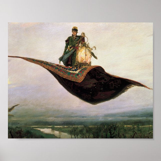 The Flying Carpet by Viktor Vasnetsov (1880) Poster (Front)