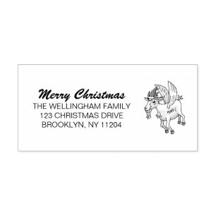 The Flying Christmas Goat Self-inking Stamp