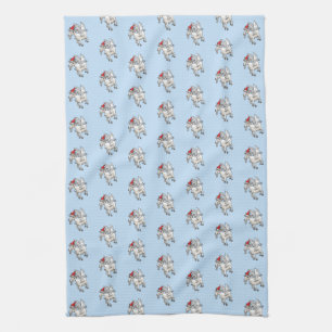 The Flying Christmas Goat Tea Towel