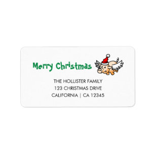 The Flying Christmas Pig Address Label