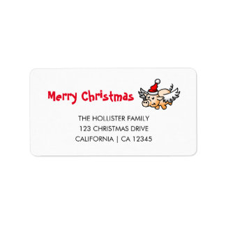 The Flying Christmas Pig Address Label