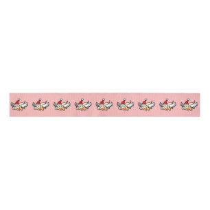 The Flying Christmas Pig Grosgrain Ribbon
