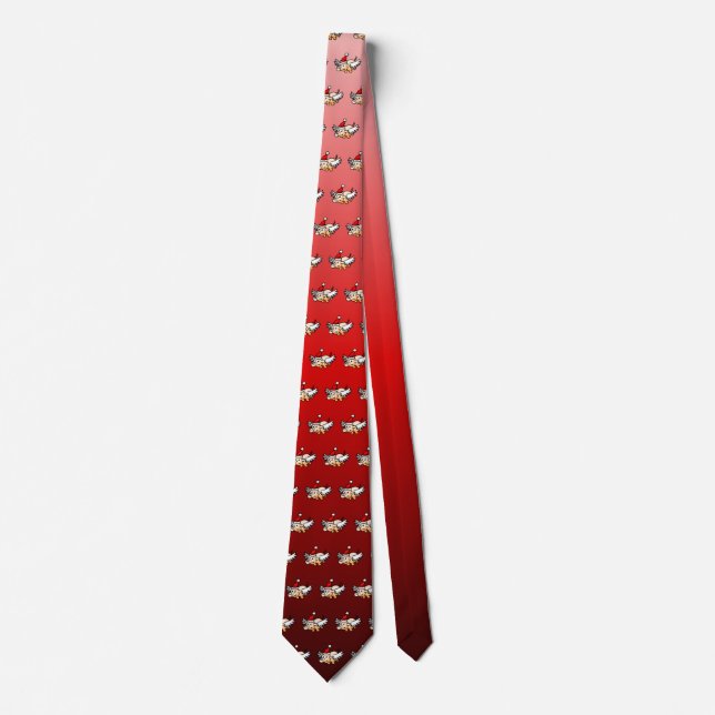 The Flying Christmas Pig Neck Tie (Front)