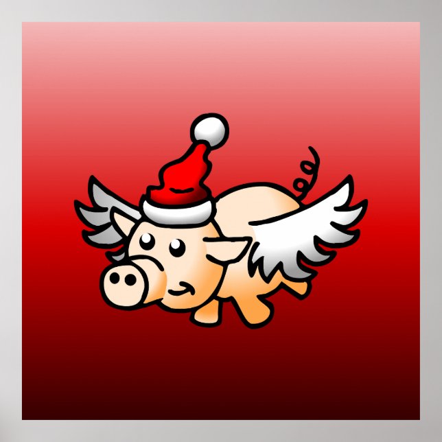 The Flying Christmas Pig Poster (Front)