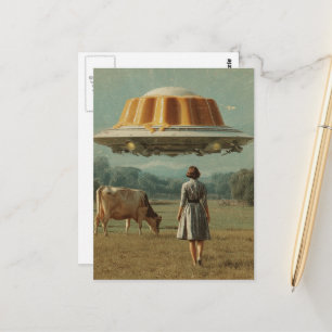 The flying flan UFO treat Postcard