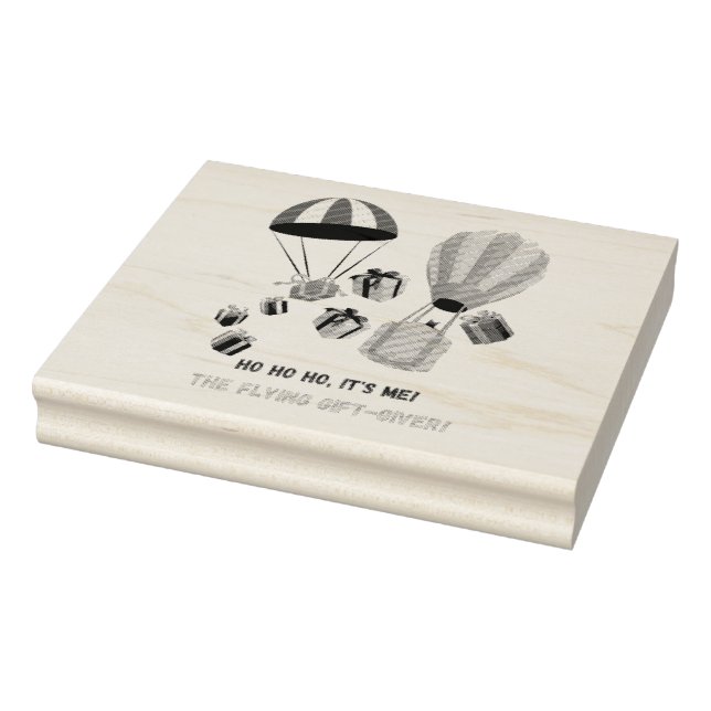 The flying gift-giver Men's Basic T-Shirt Rubber Stamp (Stamp)