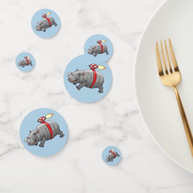 The Flying Rocket Hippo Confetti (Group)