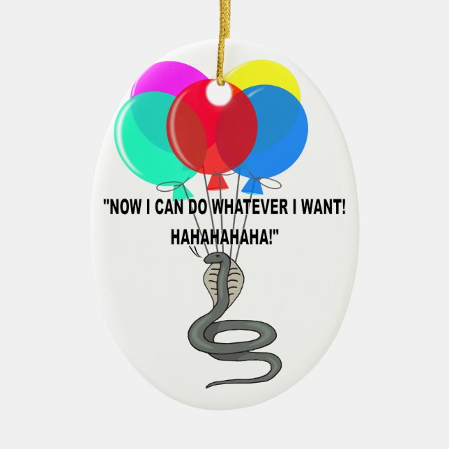 The Flying Snake Ceramic Ornament (Front)