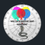 The Flying Snake Dartboard<br><div class="desc">A funny flying snake. Serpent and balloons.</div>