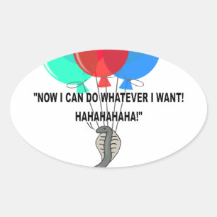 The Flying Snake Oval Sticker