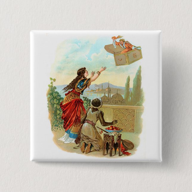 The Flying Trunk 15 Cm Square Badge (Front)