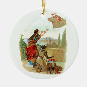 The Flying Trunk Ceramic Ornament