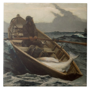 The Fog Warning (by Winslow Homer) Ceramic Tile