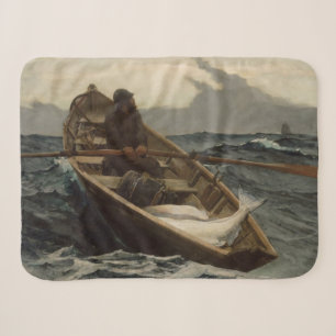 The Fog Warning (by Winslow Homer) Sherpa Blanket