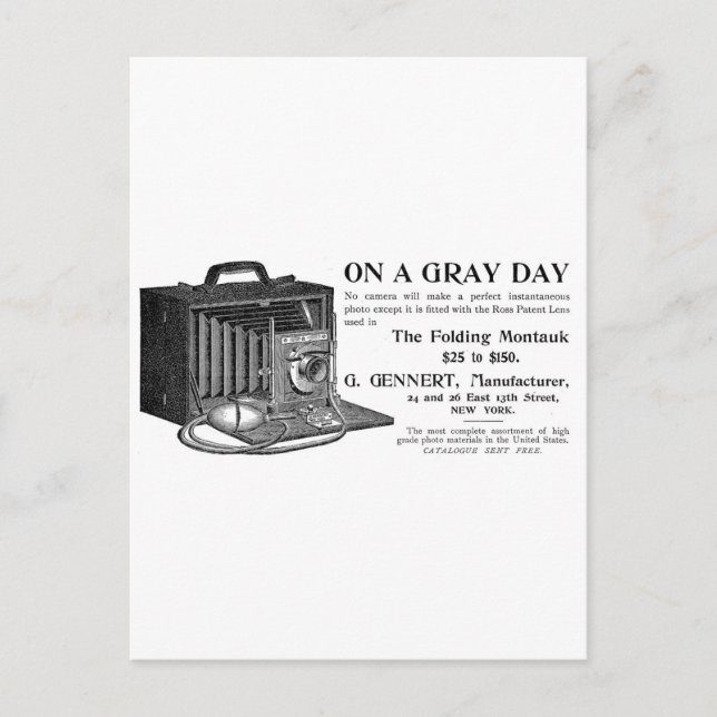 The Folding Montauk Camera Postcard (Front)