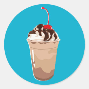 THE FOOD - FRAPPE/COFFEE CLASSIC ROUND STICKER