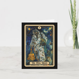 The Fool Moon Werewolf (the Fool) Halloween Tarot  Card
