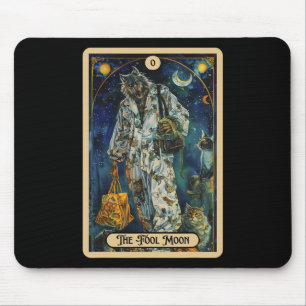 The Fool Moon Werewolf (the Fool) Halloween Tarot Mouse Pad