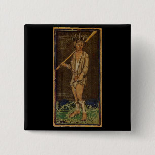 The Fool Tarot Card 15 Cm Square Badge
