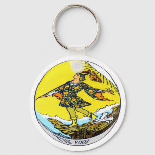 The Fool Tarot Card Key Ring