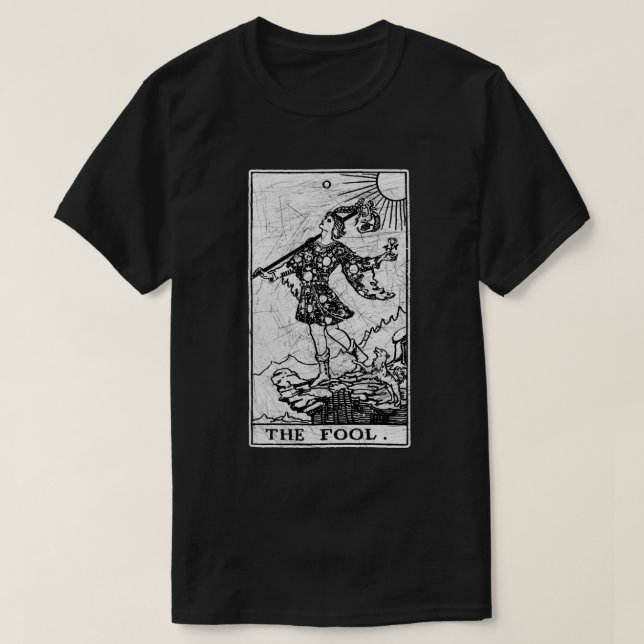 The Fool Tarot Card - Major Arcana - fortune telli T-Shirt (Design Front)