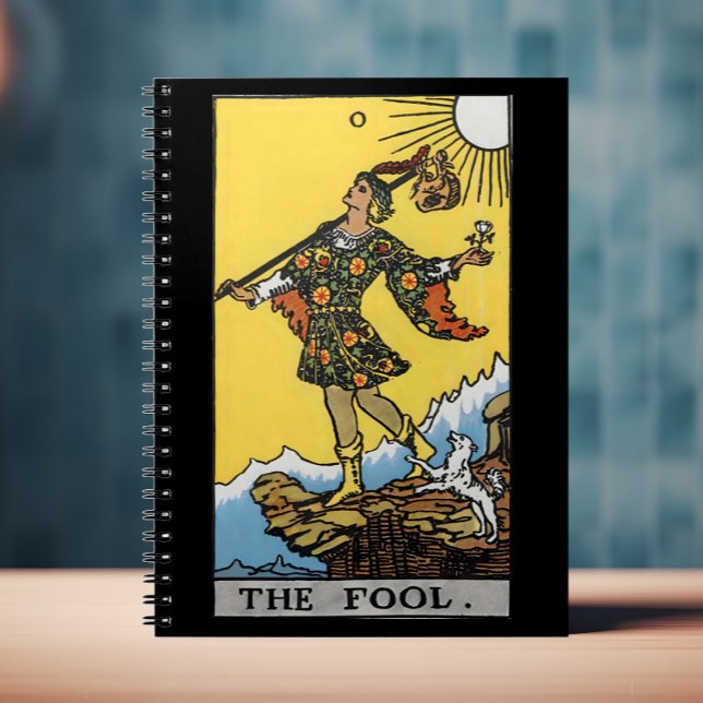 The Fool Tarot Card Notebook (Notebook with The Fool tarot card on the front)