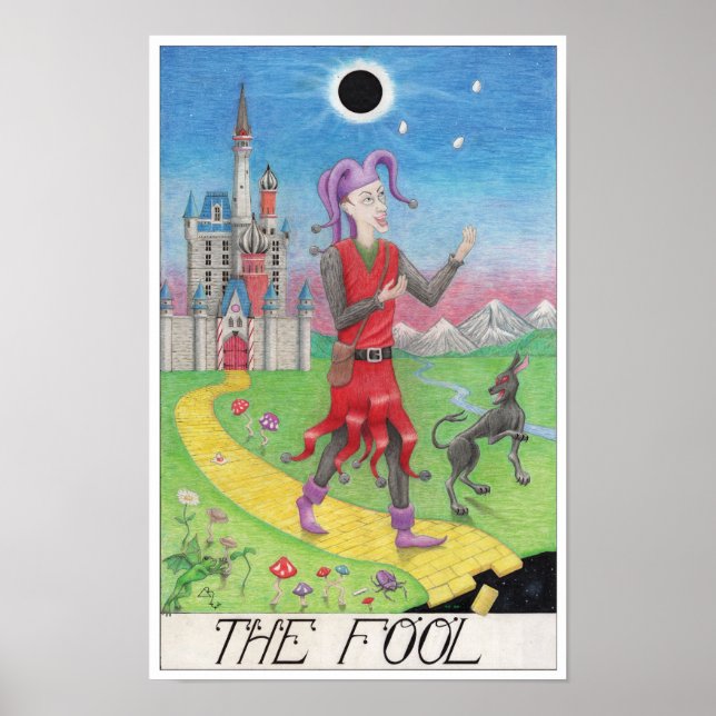 The Fool tarot card Poster (Front)