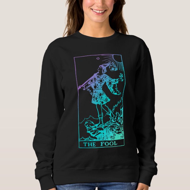 The Fool Tarot Card Rider Waite Witchy Sweatshirt (Front)