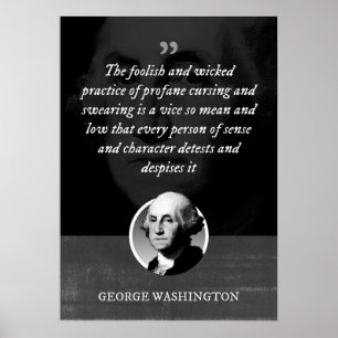 The foolish and wicked practice of profane cursing poster