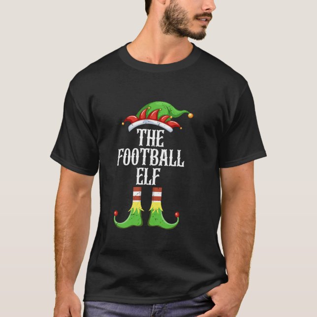 The Football Elf Family Matching Group Christmas X T-Shirt (Front)