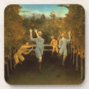 The Football players,1908 (oil on canvas) Coaster